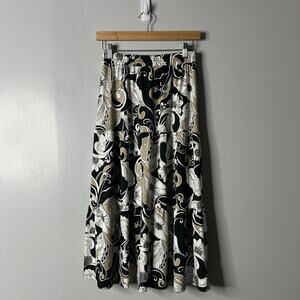 Modern‎ Attraction Womens Y2K Fairy Midi Skirt Paisley Small Stretch Boho Tiered